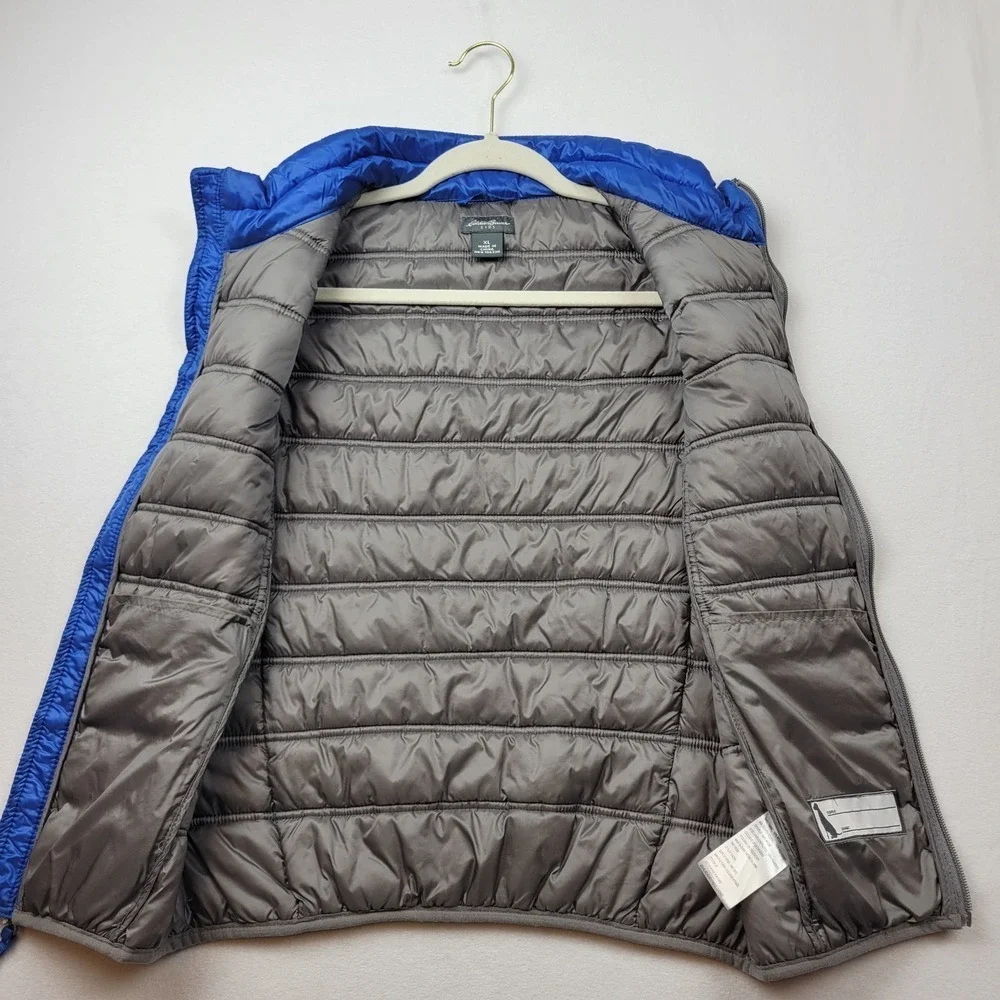 Eddie Bauer Bright Blue Kids Puffer Athletic Hiking Vest Spring XL
